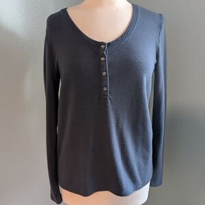 Loft Women's Blue/Gray Long Sleeve Top